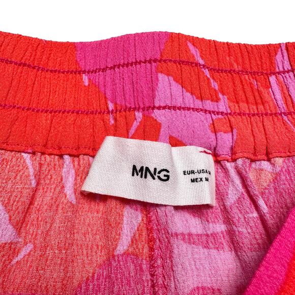 MNG | Women | Pink Tropical Botanical Sleeveless Top Pant Matching Set | Medium - Picture 12 of 15